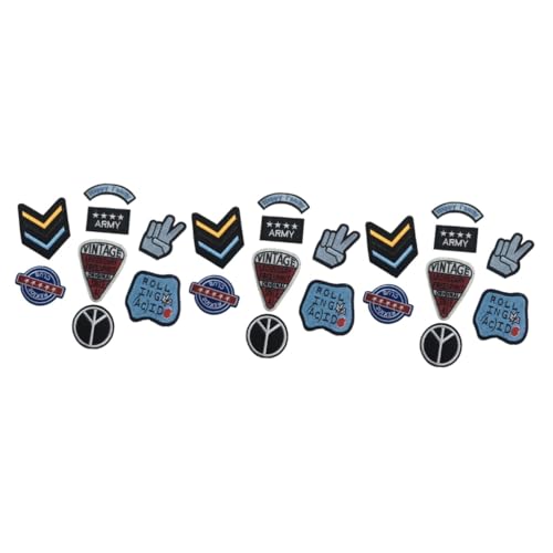 TEHAUX 3 Sätze Teiliges Stickerei Abzeichen Kleine Stoff Patches für Kleidung Aufnähbare Applikationen für Jacken Shirts Hüte Taschen Dekorative Reparatur Patches von TEHAUX