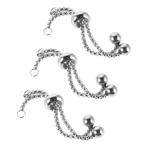 TEHAUX 3 Stück Edelstahl Push Und Pull Armband Verstellbar Armband Schieber Verlängerungskette Schieber Verstellbar Verlängerungsketten von TEHAUX