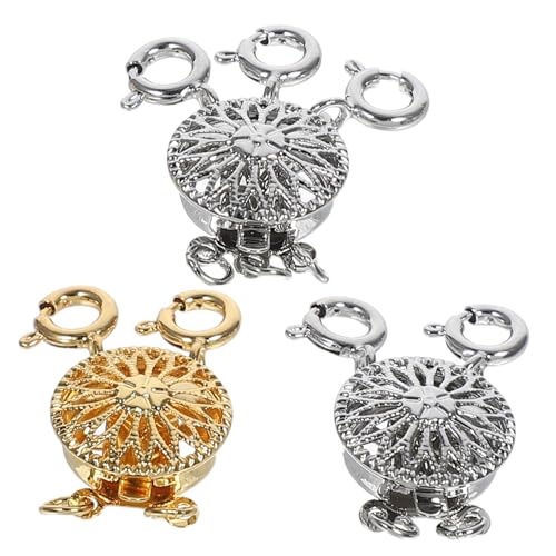 TEHAUX 3 Stück Layering Verschluss Kupfer Ketten Trenner für Mehrfach Halsketten Schmuck Separator Verschluss für Verhedderungsfreies Tragen Leicht Tragbar für DIY Schmuckgestaltung TEHAUX 3 Stück Layering Verschluss Kupfer Ketten Trenner für Mehrfach Halsketten Schmuck Separator Verschluss für Verhedderungsfreies Tragen Leicht Tragbar für DIY Schmuckgestaltung von TEHAUX