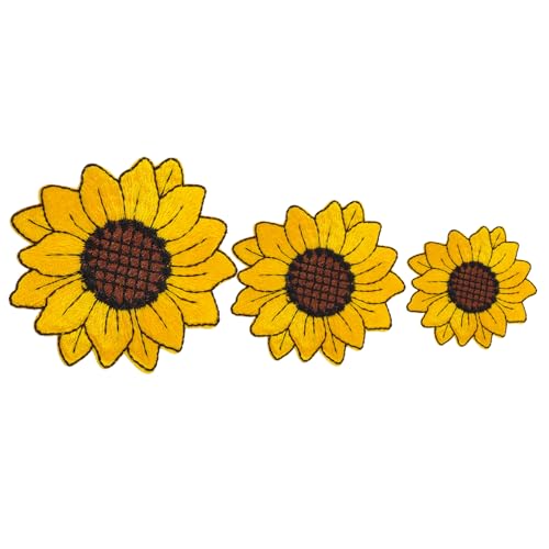 TEHAUX 3 Stück Sonnenblumen DIY Stickapplikationen für Kleidung Bestickte Flicken zum Aufnähen für Jeans Jacken Taschen und Bastelprojekte Kreative Dekoration für Styles TEHAUX 3 Stück Sonnenblumen DIY Stickapplikationen für Kleidung Bestickte Flicken zum Aufnähen für Jeans Jacken Taschen und Bastelprojekte Kreative Dekoration für Styles von TEHAUX