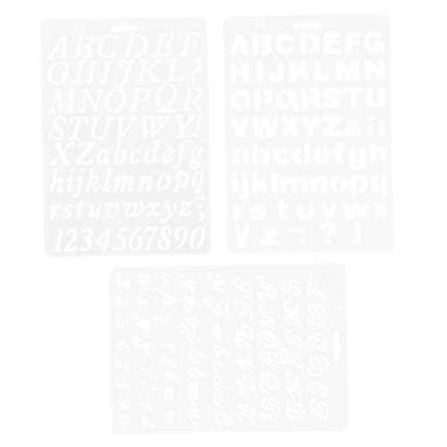 TEHAUX 3 Stück Teiliges Schablonen aus Robustem Material Wiederverwendbare DIY Schablonen für Zahlen Buchstaben Glatte Oberfläche Leicht zu Reinigen für Scrapbooking und Holzmalerei TEHAUX 3 Stück Teiliges Schablonen aus Robustem Material Wiederverwendbare DIY Schablonen für Zahlen Buchstaben Glatte Oberfläche Leicht zu Reinigen für Scrapbooking und Holzmalerei von TEHAUX