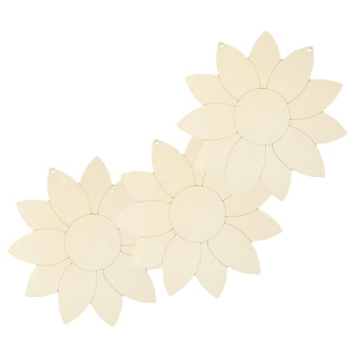 TEHAUX 3 Stück Teiliges Sonnenblumen-holzset zum Bemalen Naturbelassene Diy-holzausschnitte mit Glatter Oberfläche Abgerundeten Ecken Vielseitig für Kreative Bastelarbeiten und TEHAUX 3 Stück Teiliges Sonnenblumen-holzset zum Bemalen Naturbelassene Diy-holzausschnitte mit Glatter Oberfläche Abgerundeten Ecken Vielseitig für Kreative Bastelarbeiten und von TEHAUX