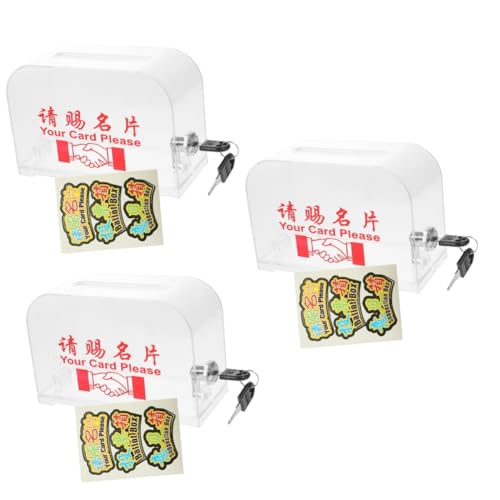 TEHAUX 3 Stück Transparent Kartenhalter Brieftasche Sperren Tragbarer Behälter Für Bürokarten Aufbewahrungsboxen Spitze Kasse Abschließbar Namenskarten-organizer Favorisieren Fall Plastik TEHAUX 3 Stück Transparent Kartenhalter Brieftasche Sperren Tragbarer Behälter Für Bürokarten Aufbewahrungsboxen Spitze Kasse Abschließbar Namenskarten-organizer Favorisieren Fall Plastik von TEHAUX