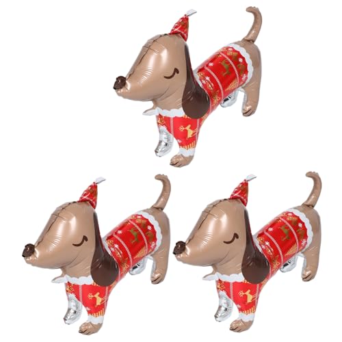 TEHAUX 3 Stück Weihnachtsballons Sausage Dog Form Aluminiumfolie Wiederverwendbar Langlebig Für Hundegeburtstag Partydekoration Kinderfest Weihnachten TEHAUX 3 Stück Weihnachtsballons Sausage Dog Form Aluminiumfolie Wiederverwendbar Langlebig Für Hundegeburtstag Partydekoration Kinderfest Weihnachten von TEHAUX