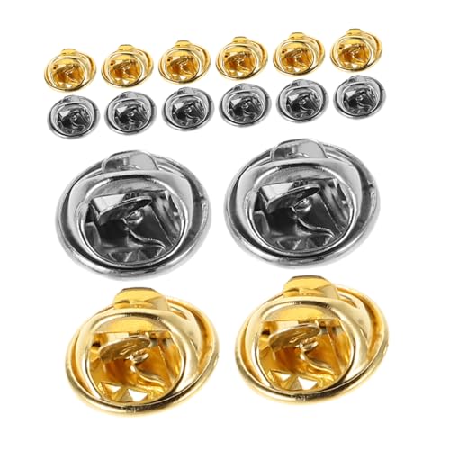 TEHAUX 30 Sätze Pin Rückseiten Butterfly Clutch Anstecknadel Verschluss Broschen Sicherheitsverschluss für Abzeichen Geeignet für Anstecknadeln Mützen Krawatten Inklusive Stabilem von TEHAUX
