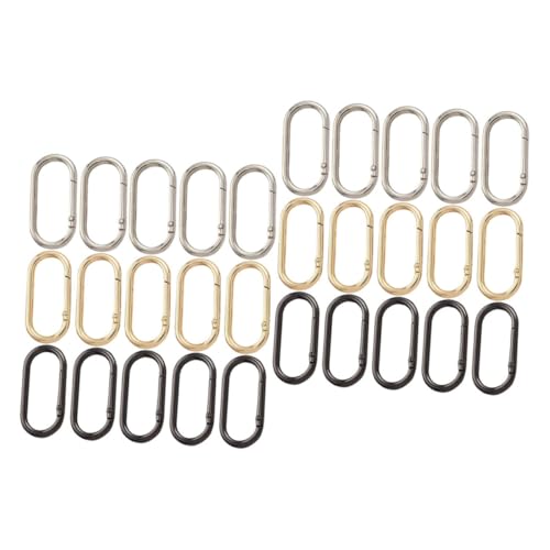 TEHAUX 30 Stück Ovale Öffnungsringe Schlüsselanhänger Karabinerclips Schmuckherstellungsclips Geldbörsenclips Karabiner Schnappclip Karabinerverschlussringclips Für Geldbörse TEHAUX 30 Stück Ovale Öffnungsringe Schlüsselanhänger Karabinerclips Schmuckherstellungsclips Geldbörsenclips Karabiner Schnappclip Karabinerverschlussringclips Für Geldbörse von TEHAUX