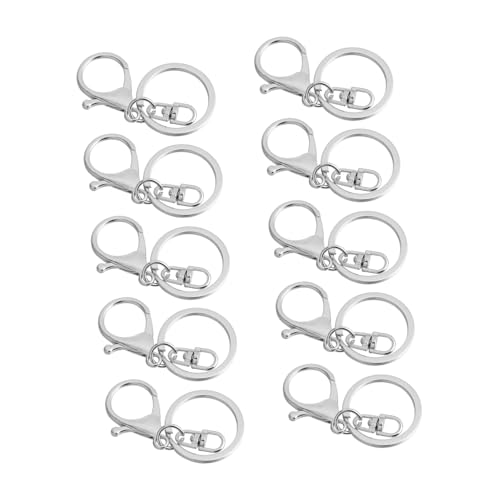 TEHAUX 30 Stück Schlüsselanhänger Anhängerringe Schlüsselanhänger Cliphalter DIY Schlüssel Organizer Verschlüsse Karabinerhaken Karabinerhaken Ketten von TEHAUX