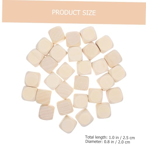TEHAUX 30 Stück Teiliges Große Blanko Holzwürfel Naturbelassene Holzklötze zum Basteln DIY Würfelspiel Zubehör für Kreative Holzspielzeug Projekte TEHAUX 30 Stück Teiliges Große Blanko Holzwürfel Naturbelassene Holzklötze zum Basteln DIY Würfelspiel Zubehör für Kreative Holzspielzeug Projekte von TEHAUX