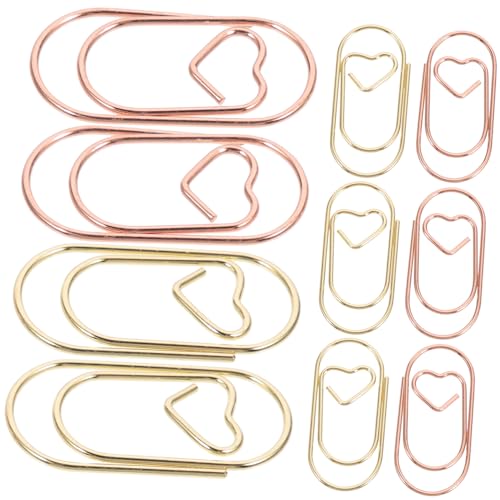 TEHAUX 30 Stück Teiliges Herzförmige Büroklammern Roségold und Gold Kreative und Praktische Papierklammern für Notizen Fotos und Memos für Büro und DIY Projekte TEHAUX 30 Stück Teiliges Herzförmige Büroklammern Roségold und Gold Kreative und Praktische Papierklammern für Notizen Fotos und Memos für Büro und DIY Projekte von TEHAUX