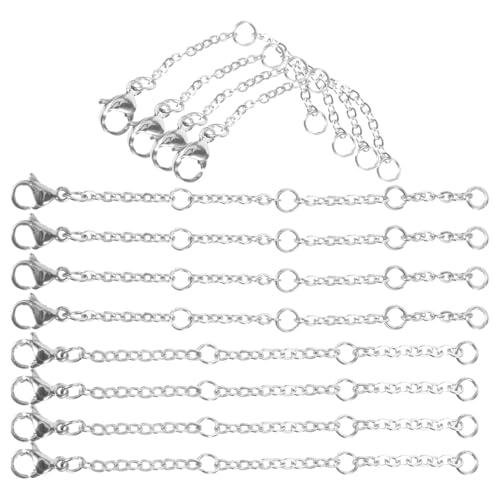 TEHAUX 30 Stück Teiliges Kettenverlängerungen mit Karabinerverschluss für DIY Schmuck für und Armbänder Langlebig und Rostfrei von TEHAUX