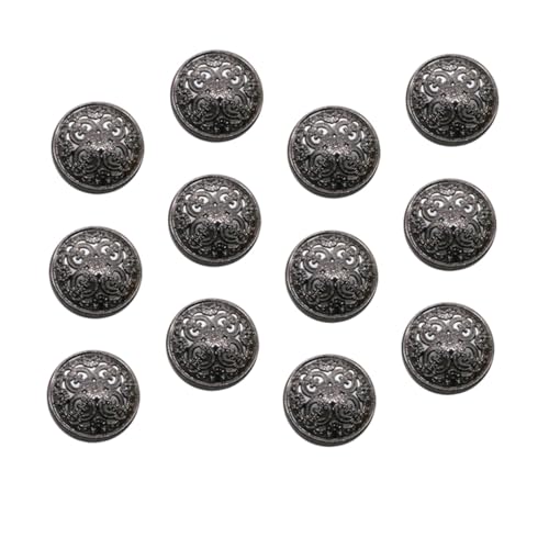 TEHAUX 30 Stück Teiliges Schwarze Metallknöpfe mit Hohldesign Robuste Rostfreie DIY Knöpfe für Mäntel Jacken Pullover und Kreative Handarbeiten TEHAUX 30 Stück Teiliges Schwarze Metallknöpfe mit Hohldesign Robuste Rostfreie DIY Knöpfe für Mäntel Jacken Pullover und Kreative Handarbeiten von TEHAUX