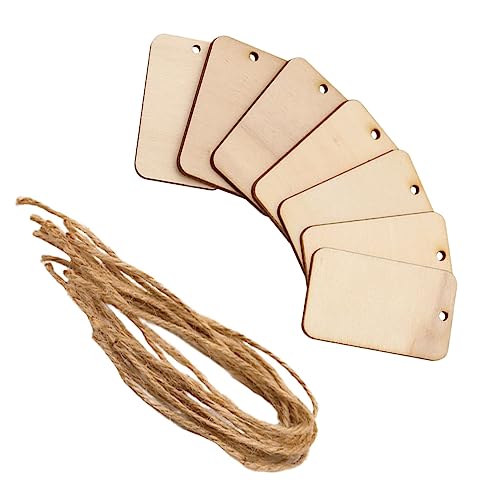 TEHAUX 30 Stück Teiliges Set Holzanhänger für DIY Dekoration Rechteckige Hängende Ornamente für Tür und Festtagsdekoration mit Juteseilen für Weihnachten Hochzeiten und Besondere Anlässe TEHAUX 30 Stück Teiliges Set Holzanhänger für DIY Dekoration Rechteckige Hängende Ornamente für Tür und Festtagsdekoration mit Juteseilen für Weihnachten Hochzeiten und Besondere Anlässe von TEHAUX