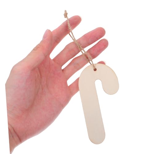 TEHAUX 30 Stück Teiliges Weihnachts Holzanhänger Candy Cane Unbemalte Glatte Holzscheiben mit Kordel zum Bemalen und Basteln Leichte Diy Holzplaketten für Christbaumschmuck und Festliche TEHAUX 30 Stück Teiliges Weihnachts Holzanhänger Candy Cane Unbemalte Glatte Holzscheiben mit Kordel zum Bemalen und Basteln Leichte Diy Holzplaketten für Christbaumschmuck und Festliche von TEHAUX