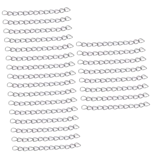 TEHAUX 300 Stück Anpassungskettenzubehör Dicke Herstellung Von Halskettenkettengliedern Halskettenverlängerung Schlüsselschmuck Armbänder Edelstahlketten Kettenverlängerung von TEHAUX