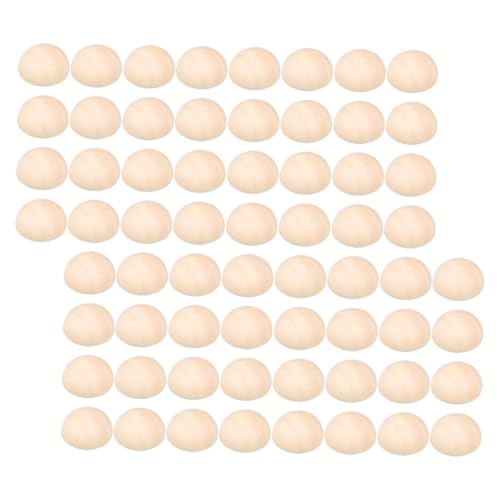 TEHAUX 300 Stück Halbe Holzperlen Unbehandelte Halbkreis Holzperlen für Diy Projekte Bastelbedarf Natürliche Holzfarbe für Kreative Designs und Schmuckgestaltung von TEHAUX