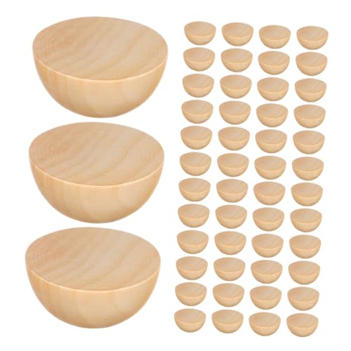 TEHAUX 300 Stück Halbrunde Holzperlen Unbehandelte Halbholz Kugeln Halbkreis Holzperlen für DIY Bastelprojekte Erwachsene Wohnkultur Feiertagsdeko TEHAUX 300 Stück Halbrunde Holzperlen Unbehandelte Halbholz Kugeln Halbkreis Holzperlen für DIY Bastelprojekte Erwachsene Wohnkultur Feiertagsdeko von TEHAUX