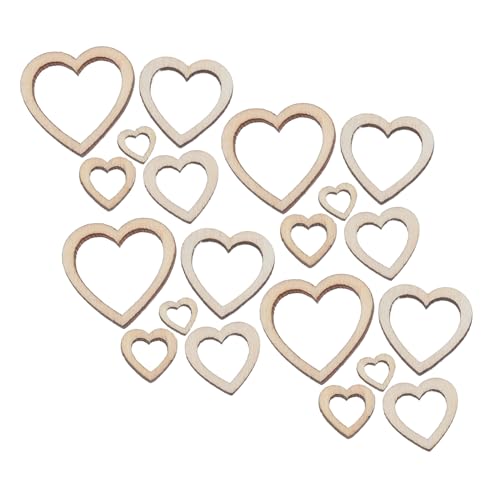 TEHAUX 300 Stück Herzförmige Holzschneider Hohle Mini Holzherz Formen für Hochzeitsfeiern Valentinstag Bastelprojekte Rustikale Wohnkultur zum Dekorieren und Basteln von TEHAUX