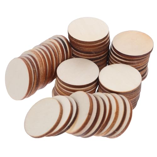 TEHAUX 300 Stück Unbehandelte Runde Holzscheiben – 25 Mm, Natürliche Holzkreise, Chips, Bastelbedarf Für Diy-kunst, Handmalerei Und Kreative Projekte, Heimdekoration TEHAUX 300 Stück Unbehandelte Runde Holzscheiben – 25 Mm, Natürliche Holzkreise, Chips, Bastelbedarf Für Diy-kunst, Handmalerei Und Kreative Projekte, Heimdekoration von TEHAUX