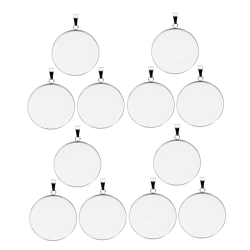 TEHAUX 30pcs Edelstahl Round Ganze Anhänger -pendellabletts Cabochon -einstellungen Anhänger Anhänger Blanks Für DIY -schmuck 30 Mm von TEHAUX