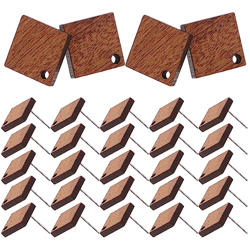 TEHAUX 30st Geometrische Ohrstecker Aus Holz Post-ohrstecker Ohrstecker Für Die Schmuckherstellung Material Für Ohrringe Selber Machen Ohrringhalter Fräulein Diamant Kleine Ohrstecker von TEHAUX