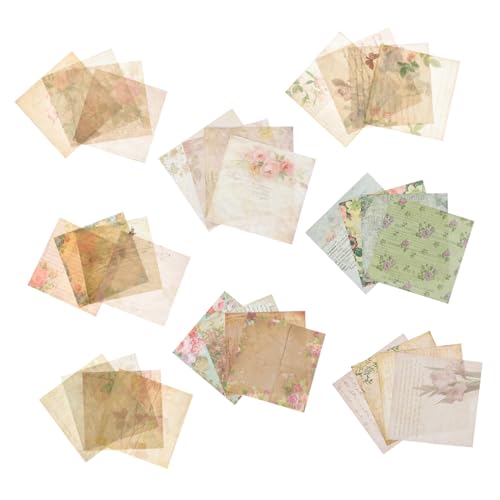 TEHAUX 32 Stück Diy Scrapbooking mit Vintage Blumenmotiven Hochwertige Bastelpapiere für Projekte Langlebig und Farbenfroh für Scrapbooking und Dekoration von TEHAUX
