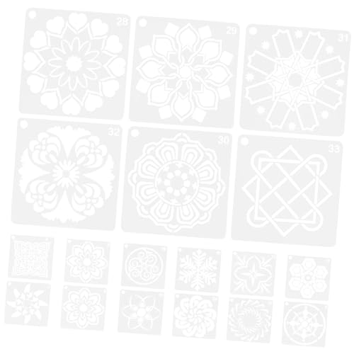 TEHAUX 36 Stück Mandala -Malvorlage Wand Malschablonen jr Mandala-Schablone malen ausmalbilder multifunktionale Malvorlagen neuartige Malvorlagen Graffiti -Schablone das Haustier Weiß TEHAUX 36 Stück Mandala -Malvorlage Wand Malschablonen jr Mandala-Schablone malen ausmalbilder multifunktionale Malvorlagen neuartige Malvorlagen Graffiti -Schablone das Haustier Weiß von TEHAUX