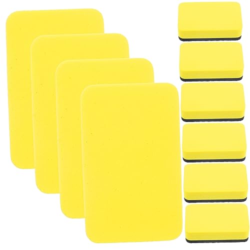 TEHAUX 36 Stück Schule Kreidetafel-radiergummis Trocken Abwischbarer Radiergummi Büro Reiniger Whiteboard Trocken Abwischbar Tragbarer Trockenlöscher Whiteboard-radierer Yellow Filzstoff von TEHAUX