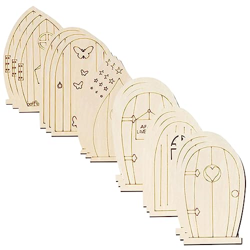 TEHAUX 36 Stück Zarte Holzscheibe Fee Mini-türausschnitte Holzornamente Holzausschnitte Leere Holzscheiben Ausschnitte Holzscheiben Diy Liefert Holzscheiben Für Diy Unfertige Holzscheiben von TEHAUX