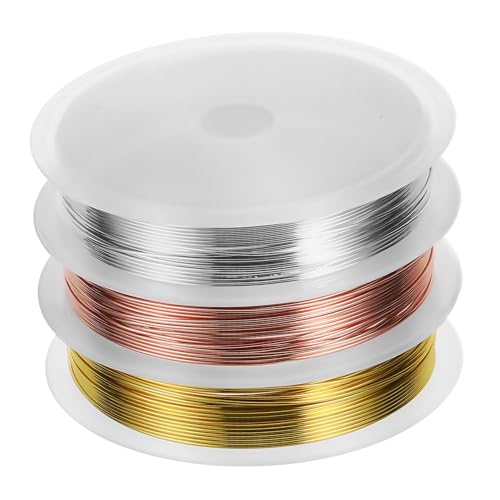 TEHAUX 3Rollen Kupferdraht Für Schmuckherstellung Vielseitig Einsetzbar Für Ohrringe Armbänder Und Mehr Und Rotkupfer Erhältlich TEHAUX 3Rollen Kupferdraht Für Schmuckherstellung Vielseitig Einsetzbar Für Ohrringe Armbänder Und Mehr Und Rotkupfer Erhältlich von TEHAUX