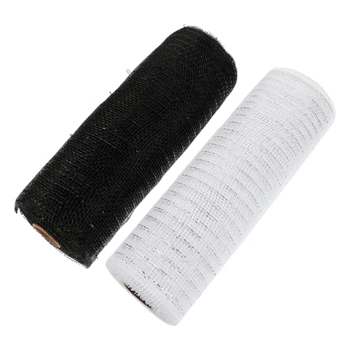 TEHAUX 4 Rollen Deko Netzstoff Halloween Metall Netz Dekoration Halloween Bastelbedarf Netz Dekorationsnetz von TEHAUX