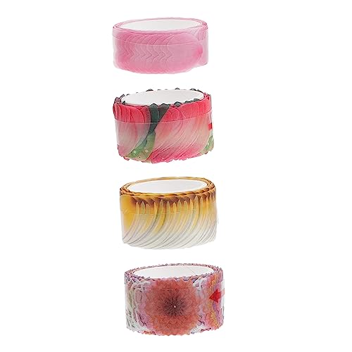 TEHAUX 4 Rollen Dekoratives Band mit Blütenblättern Blumen- dekorativer Klebstoff dekoratives Klebeband Etiketten Aufkleber klebrig farbiges klebeband tapeband Papierbänder Tagebuchband TEHAUX 4 Rollen Dekoratives Band mit Blütenblättern Blumen- dekorativer Klebstoff dekoratives Klebeband Etiketten Aufkleber klebrig farbiges klebeband tapeband Papierbänder Tagebuchband von TEHAUX