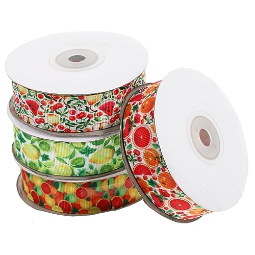 TEHAUX 4 Rollen Fruchtband ribbon bandfeile festival bänder home dekoration kapuzenhandtuch geschenksband Polyesterband Schleifenband selber machen Wickelband DIY-Bastelband Bogenband TEHAUX 4 Rollen Fruchtband ribbon bandfeile festival bänder home dekoration kapuzenhandtuch geschenksband Polyesterband Schleifenband selber machen Wickelband DIY-Bastelband Bogenband von TEHAUX