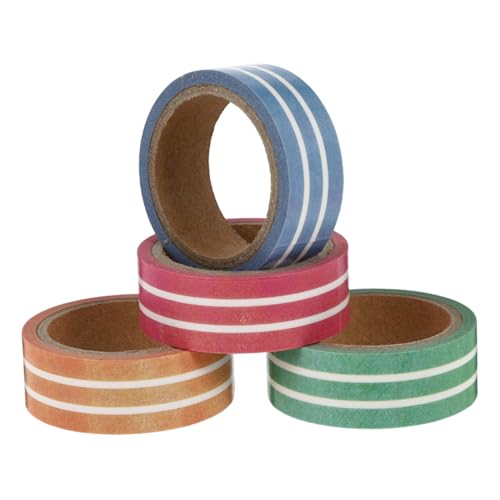 TEHAUX 4 Rollen Washi Tape Scrapbook Klebeband Dekoratives Masking Tape für DIY Tagebuch Journal Sticker Kinderfreundlich Rückstandslos Entfernbar Kreativ und Langlebig TEHAUX 4 Rollen Washi Tape Scrapbook Klebeband Dekoratives Masking Tape für DIY Tagebuch Journal Sticker Kinderfreundlich Rückstandslos Entfernbar Kreativ und Langlebig von TEHAUX