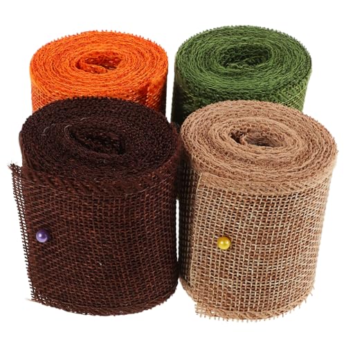 TEHAUX 4 Rollen dekoratives Band Weihnachtsgirlande Verpackung königlich rosa Schleife weihnachtsdrahtband Blau Satin Dekoration Hochzeitsband Leinenstreifen selber machen Sackleinenband TEHAUX 4 Rollen dekoratives Band Weihnachtsgirlande Verpackung königlich rosa Schleife weihnachtsdrahtband Blau Satin Dekoration Hochzeitsband Leinenstreifen selber machen Sackleinenband von TEHAUX