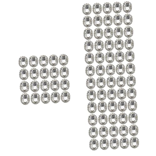 TEHAUX 4 Sätze Glas-strasssteine ​​aufnähen Edelsteine Strasssteine ​​für Die Kleidung Aufnähen Schmuck Nagel Glitzernde Kleine Strasssteine Stickerei Weiß Kupfer 20 Stück * 4 von TEHAUX