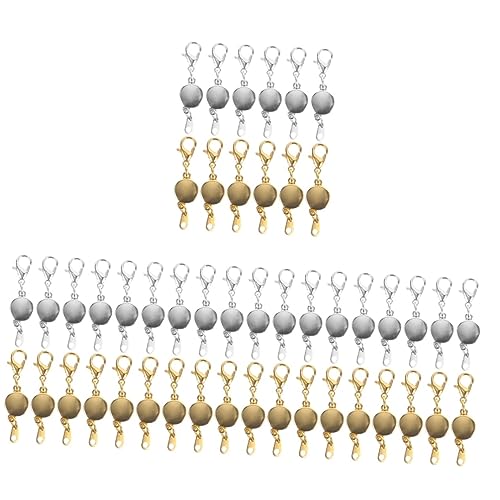 TEHAUX 4 Sätze Magnetische Halskettenverlängerung Schmuckzubehör Machen Armbandverschlüsse Und Verschlüsse Magnetische Schmuckschnalle Endverschluss Legierung 12 Stück * 4 von TEHAUX