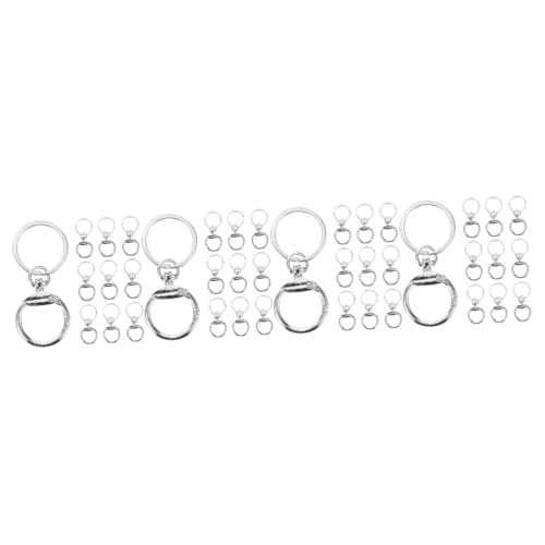 TEHAUX 4 Sätze Schlüsselanhänger Rack Formen Schlüsselanhänger Schlüsselanhängerringe Zum Basteln Verschluss Schlüsselanhänger Cliphaken Einziehbare Schlüsselanhänger 10 Stück * 4 von TEHAUX