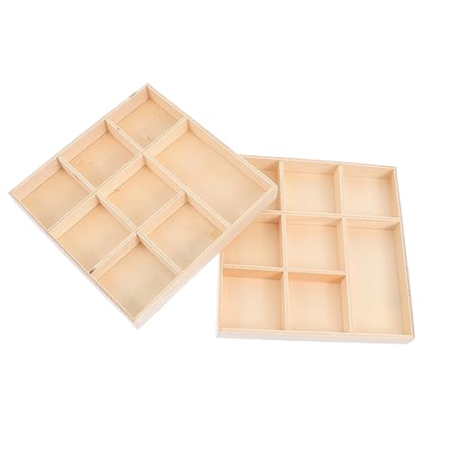 TEHAUX 4 Stck. Diy Holz Aufbewahrungsboxen Handbemalte Weihnachtskisten für Schmuck und Kleinigkeiten Multifunktionale Holzbox für Zuhause für und Dekoration von TEHAUX