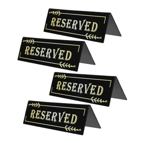 TEHAUX 4 Stück Acryl Reserviert Tischschild Stapelbar Leicht zu Reinigen Wetterbeständig für Hochzeit Restaurant Party Multifunktionale Tischkartenhalter Platzsparend Langlebig TEHAUX 4 Stück Acryl Reserviert Tischschild Stapelbar Leicht zu Reinigen Wetterbeständig für Hochzeit Restaurant Party Multifunktionale Tischkartenhalter Platzsparend Langlebig von TEHAUX