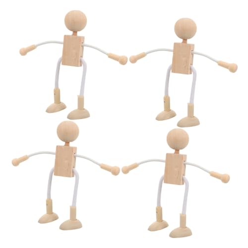 TEHAUX 4 Stück Diy Holzpuppen Unbemalt Pädagogisches für Bastelset für Malerei und Dekoration Kreativität und Geschicklichkeit TEHAUX 4 Stück Diy Holzpuppen Unbemalt Pädagogisches für Bastelset für Malerei und Dekoration Kreativität und Geschicklichkeit von TEHAUX