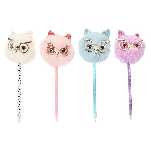 TEHAUX 4 Stück Kugelschreiber Aus Eulenfell Girly Spaß Flauschige Tiergehege Flauschige Stifte Für Party Farbig Eule Stift Multi Schreibtisch Süße Stifte Für Mädchen Tinte Plüsch TEHAUX 4 Stück Kugelschreiber Aus Eulenfell Girly Spaß Flauschige Tiergehege Flauschige Stifte Für Party Farbig Eule Stift Multi Schreibtisch Süße Stifte Für Mädchen Tinte Plüsch von TEHAUX