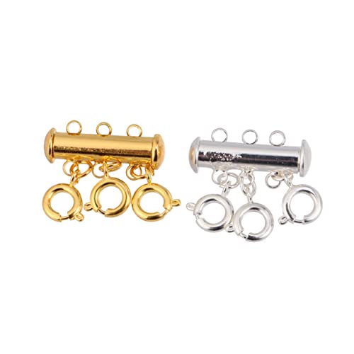 TEHAUX 4 Stück Magnetische Kettenverschlüsse für DIY Schmuck Mehrlagige Halskettenverbinder Gold und Silber für Armbänder und Leicht und Einfach zu Bedienen TEHAUX 4 Stück Magnetische Kettenverschlüsse für DIY Schmuck Mehrlagige Halskettenverbinder Gold und Silber für Armbänder und Leicht und Einfach zu Bedienen von TEHAUX