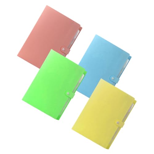 TEHAUX 4 Stück Multifunktionaler Aktenordner Teiliges Mehrlagiger Tragbarer Papierorganizer mit Knopfverschluss für Büro Schule Dokumentenaufbewahrung in Blau Gelb Grün TEHAUX 4 Stück Multifunktionaler Aktenordner Teiliges Mehrlagiger Tragbarer Papierorganizer mit Knopfverschluss für Büro Schule Dokumentenaufbewahrung in Blau Gelb Grün von TEHAUX