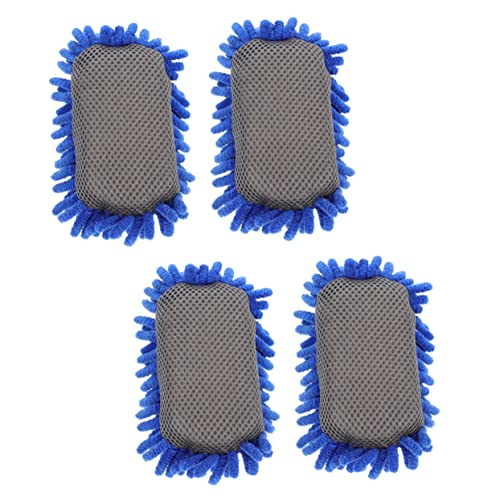TEHAUX 4 Stück Reinigungsschwamm Glasreiniger Brettwischer Whiteboard-radierer Aus Mikrofaser Tafelreiniger Brettreiniger Tafelwischer Trocken Abwischbarer Radiergummi Chenille von TEHAUX