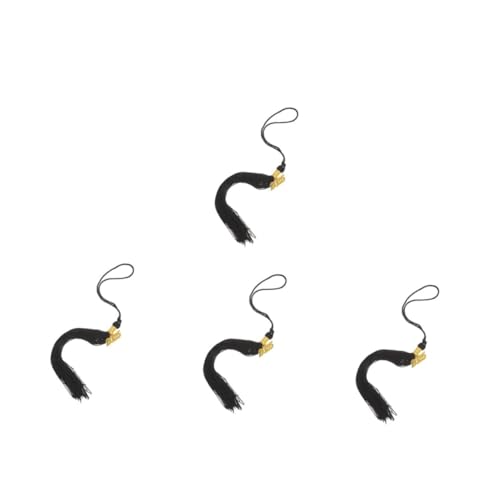 TEHAUX 4 Stück Schwarze Abschlussquaste mit Charm Hochwertige Abschlusskappen Dekoration für Graduation Feier Unisex Zubehör für Studierende Langlebig und TEHAUX 4 Stück Schwarze Abschlussquaste mit Charm Hochwertige Abschlusskappen Dekoration für Graduation Feier Unisex Zubehör für Studierende Langlebig und von TEHAUX