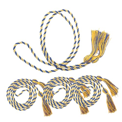 TEHAUX 4 Stück Teiliges Abschluss Ehrenkordel aus Polyester Geflochtene Ehrenkordeln mit Quasten Lang und Goldfarben Abschlussfeier Kostümzubehör für Bachelor und Master TEHAUX 4 Stück Teiliges Abschluss Ehrenkordel aus Polyester Geflochtene Ehrenkordeln mit Quasten Lang und Goldfarben Abschlussfeier Kostümzubehör für Bachelor und Master von TEHAUX