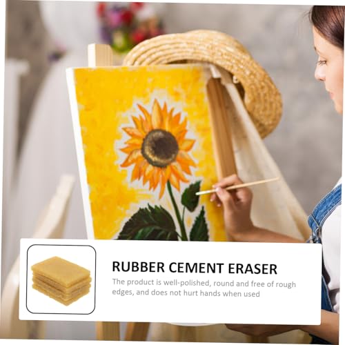 TEHAUX 4 Stück Teiliges Art Masking Fluid Radiergummi aus Natürlichem Gummi Elastischer Klebereste Entferner Leichter Aquarellfarbe Reiniger für Präzises Kunstreinigung von TEHAUX