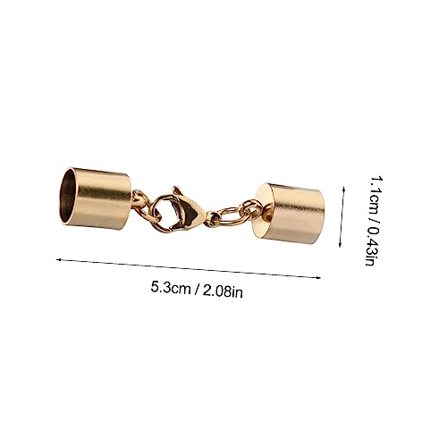 TEHAUX 4 Stück Teiliges Edelstahl Lobster Clasp Karabinerverschluss für Lederband Schmuckverschluss für DIY Armband und Halskette Langlebiger Verbindungsknopf für Individuelle von TEHAUX