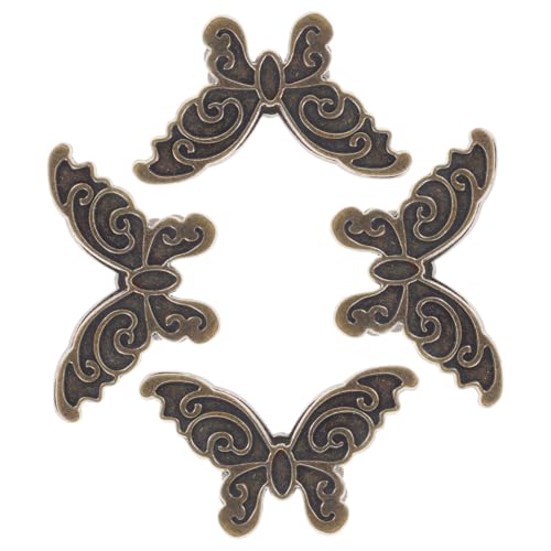 TEHAUX 4 Stück Teiliges Kleine Vintage Schmetterling Clips aus Multifunktionale Büroklammern für Fotos Dokumentenorganisation Tickets und DIY Bastelprojekte von TEHAUX