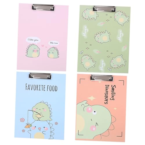 TEHAUX 4 Stück Teiliges Klemmbrett Cartoon design Robuste Multifunktionale Schreibunterlage und Papierhalter Leichtes Flaches Klemmbrett für Schule Büro Farben Blau Grün Orange TEHAUX 4 Stück Teiliges Klemmbrett Cartoon design Robuste Multifunktionale Schreibunterlage und Papierhalter Leichtes Flaches Klemmbrett für Schule Büro Farben Blau Grün Orange von TEHAUX